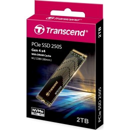 Твердотельный диск 2TB Transcend 250S, 3D TLC NAND, M.2, PCI-E 4x [ R/W - 7100/6500 MB/s] 2960 TBW